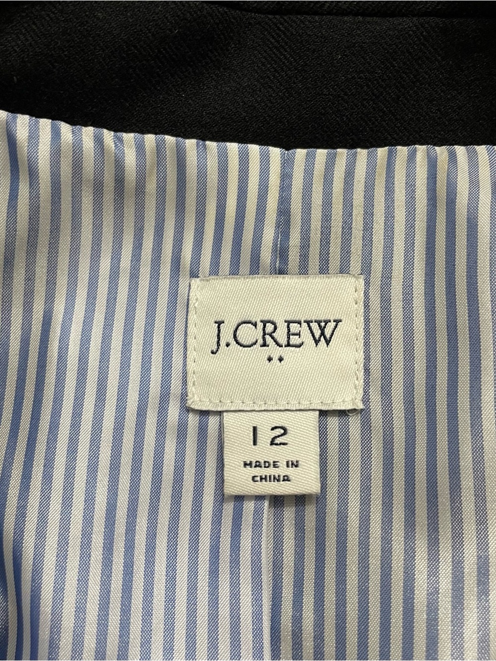 JCrew Original Schoolboy Blazer gold buttons black size 12 preppy office# AZ565 - Picture 12 of 14